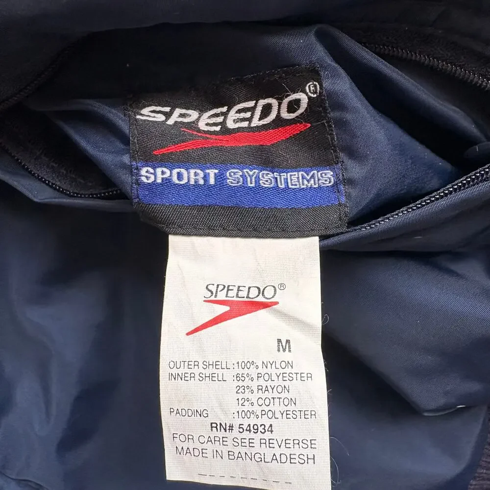 Speedo Sport Systems Insulated‎ Hooded Men’s M Dark Blue Jacket Zip Front